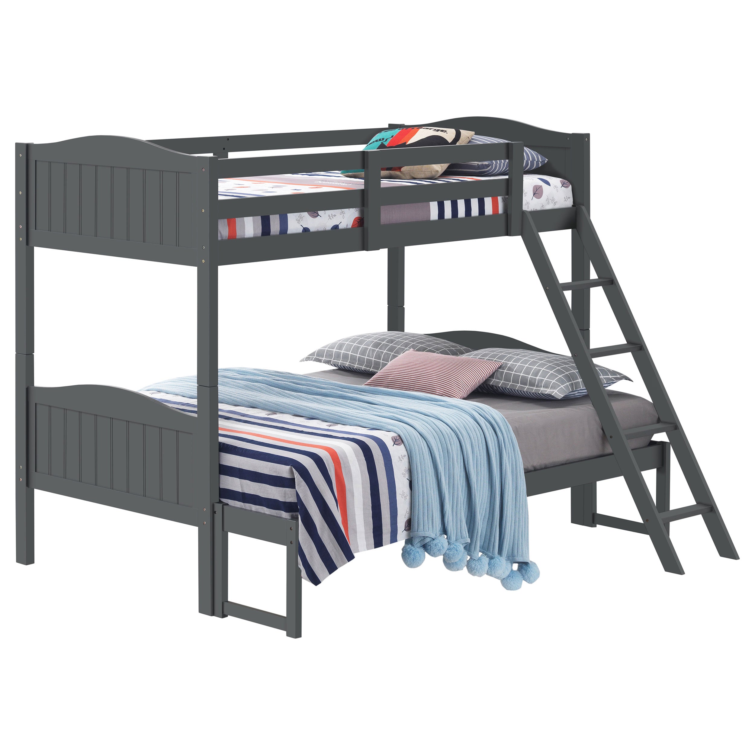 Arlo Twin Over Twin Bunk Bed with Ladder Espresso