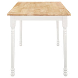 Taffee Rectangle Dining Table Natural Brown and White