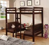 Joaquin Twin over Twin Convertible Loft Bed Brown