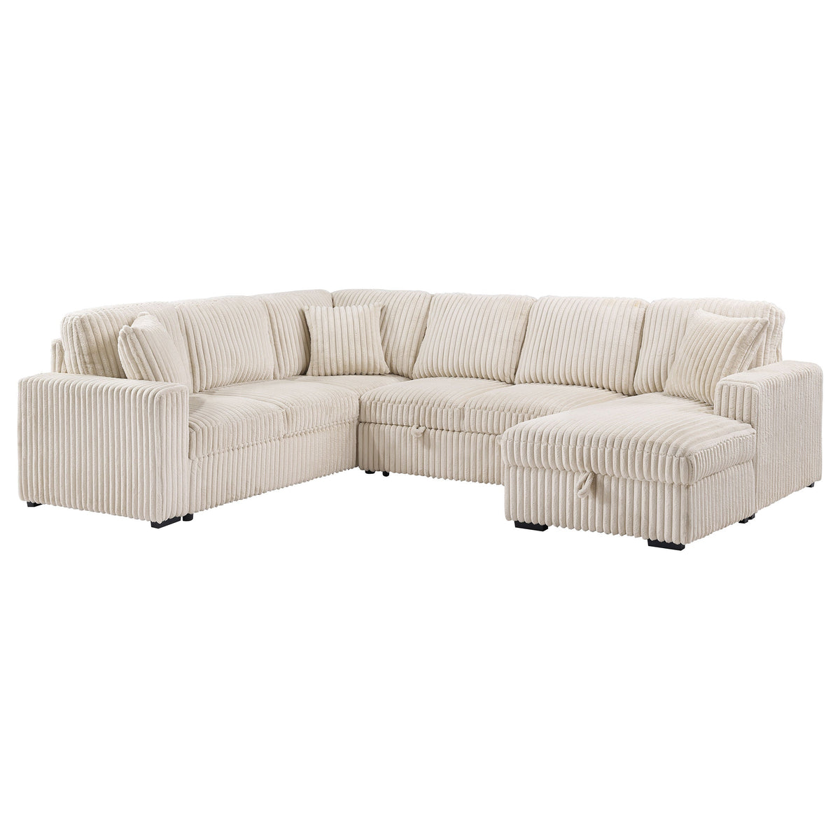 David Upholstered Reclining Sectional Sofa Smoke