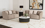 Townsend  Chenille Upholstered Sofa Set Latte