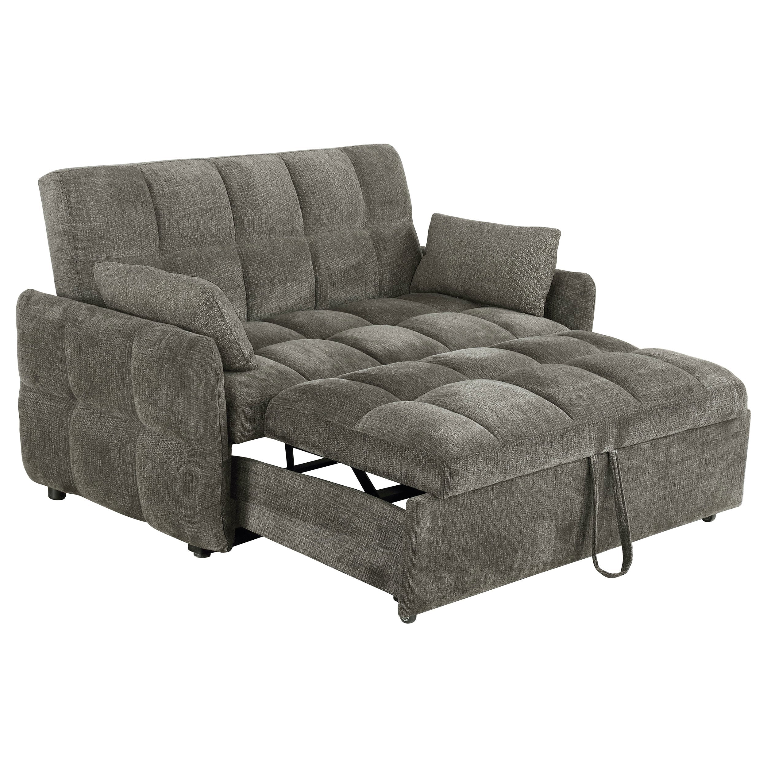 Cotswold Tufted Cushion Sleeper Sofa Bed Dark Grey