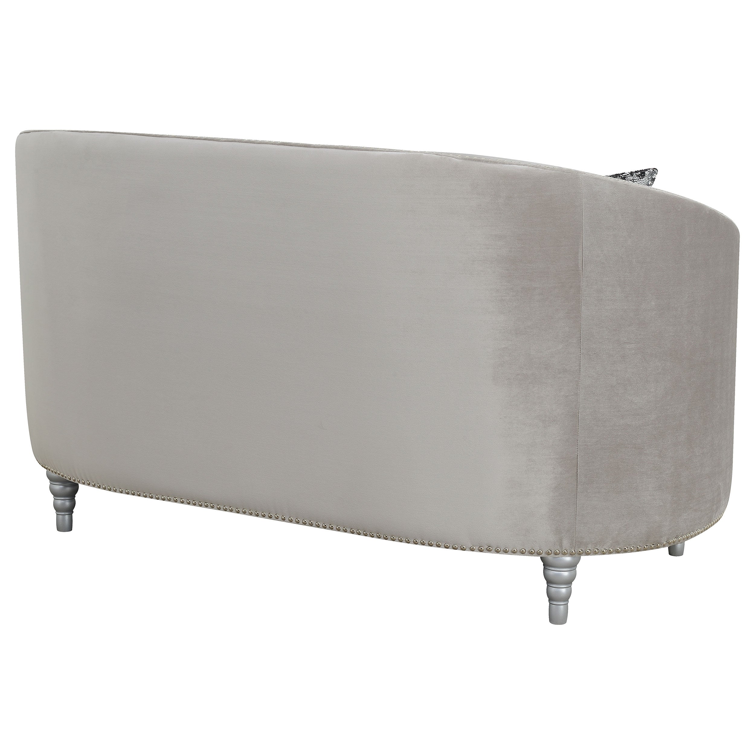 Avonlea Sloped Arm Tufted Loveseat Grey