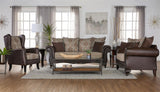 Elmbrook Upholstered Rolled Arm Loveseat Brown