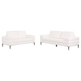 Jessel  Chenille Upholstered Sofa Set Ivory