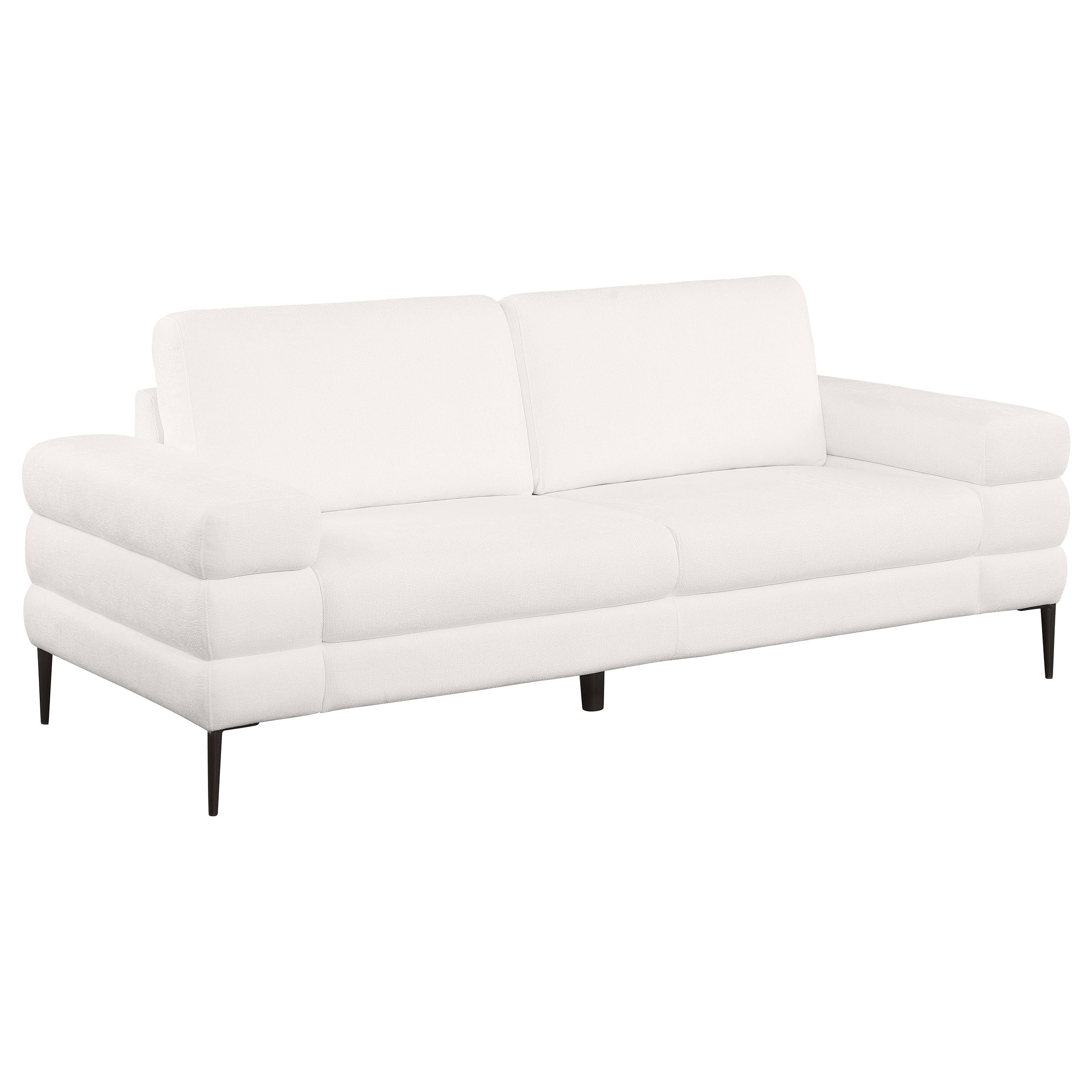 Jessel  Chenille Upholstered Sofa Set Ivory