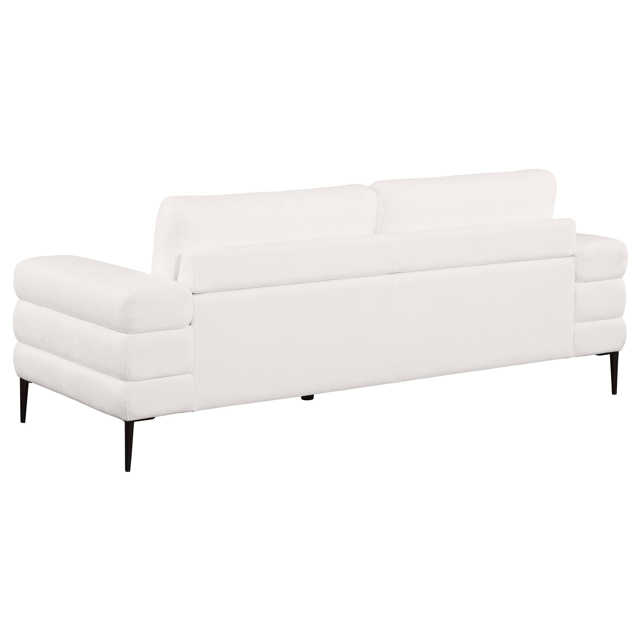 Jessel  Chenille Upholstered Sofa Set Ivory