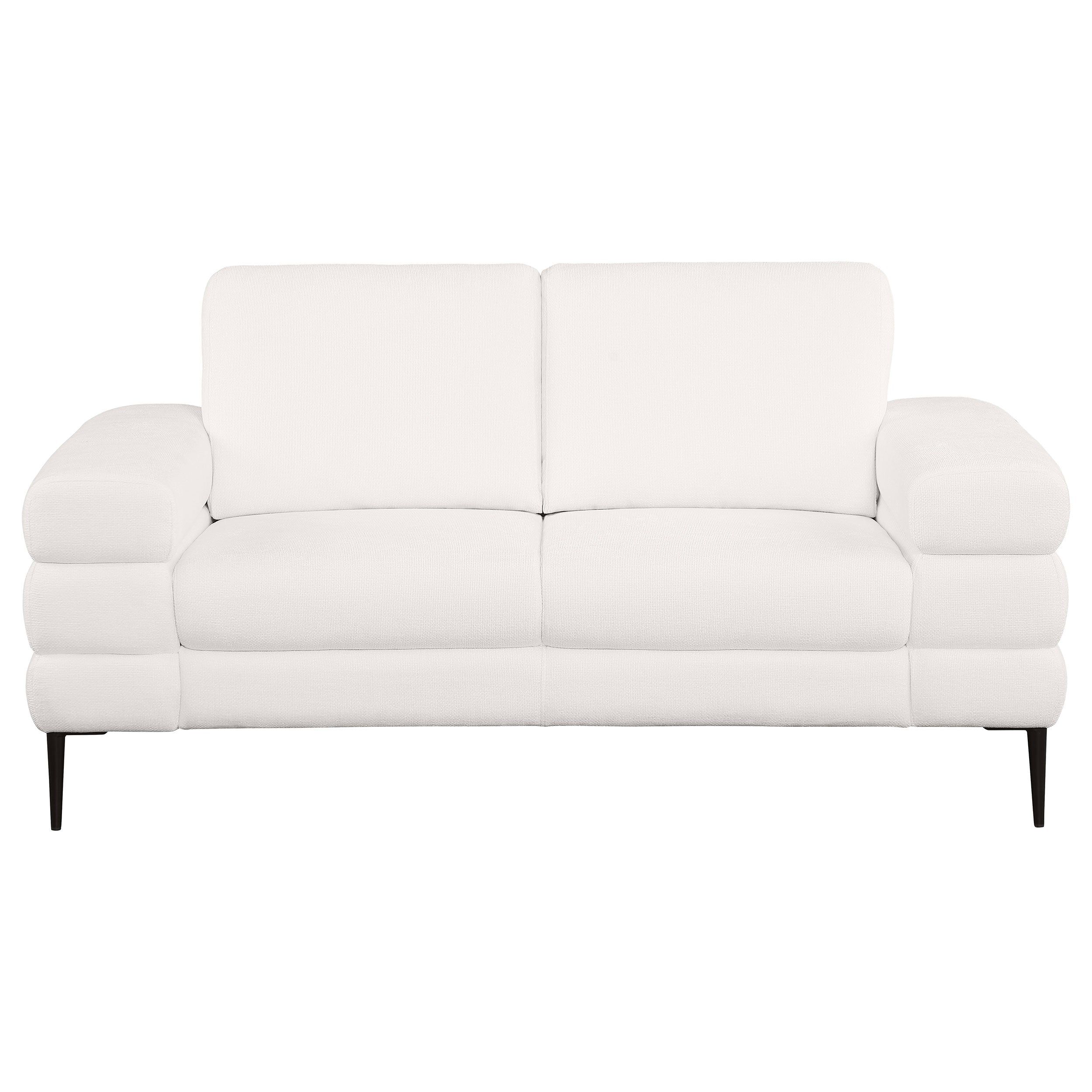 Jessel  Chenille Upholstered Sofa Set Ivory