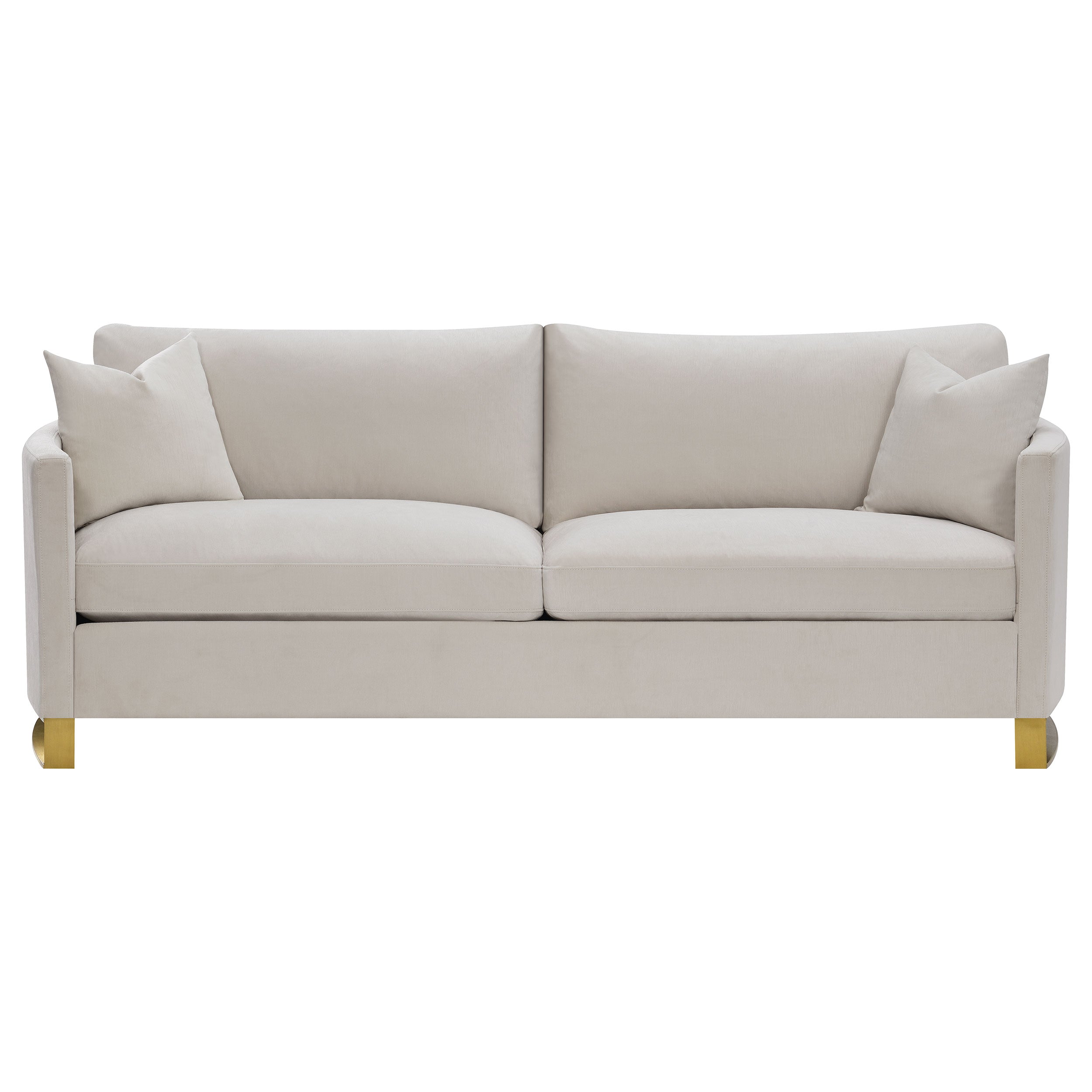 Corliss Upholstered Arched Arms Sofa Beige