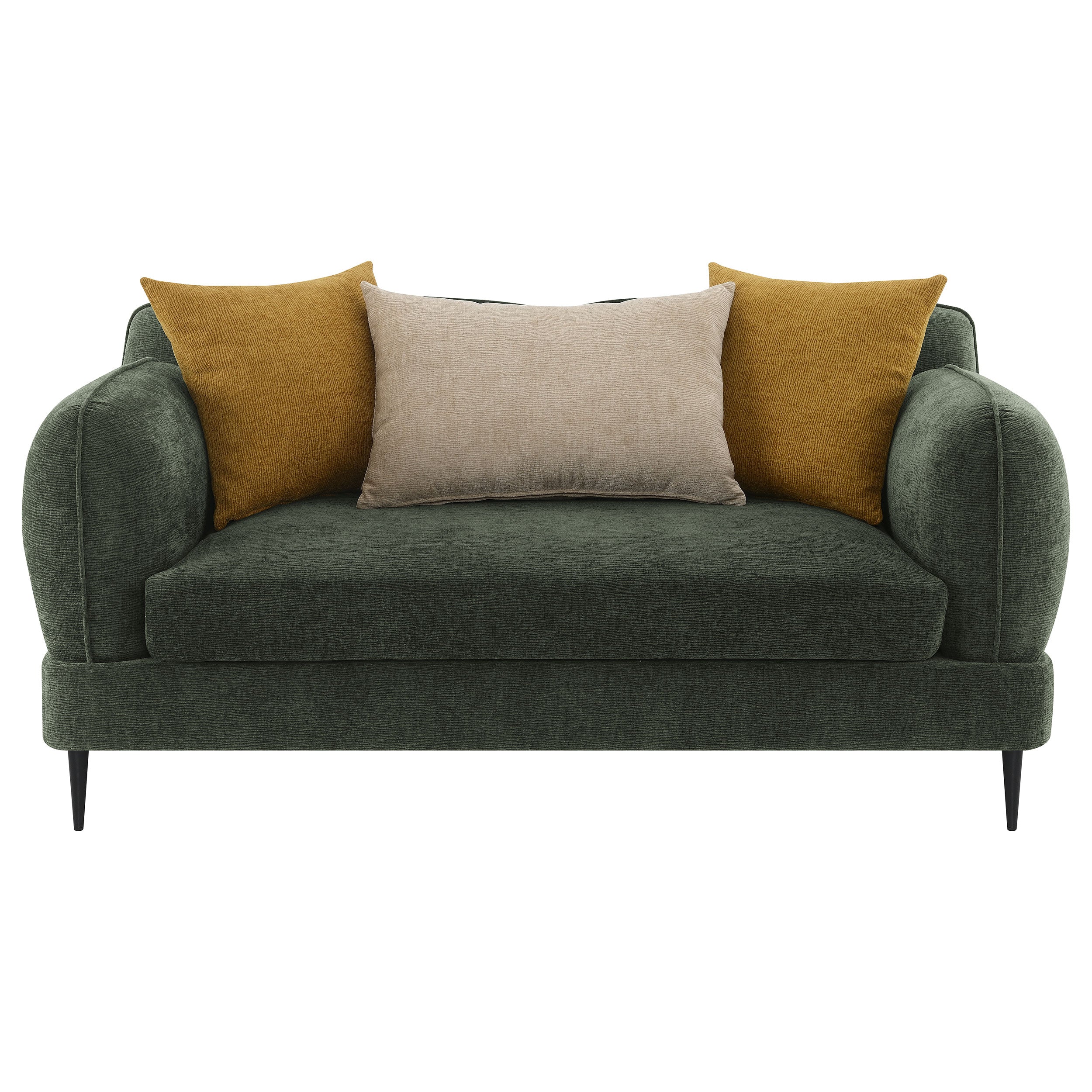 Jade  Chenille Upholstered Sofa Set Green