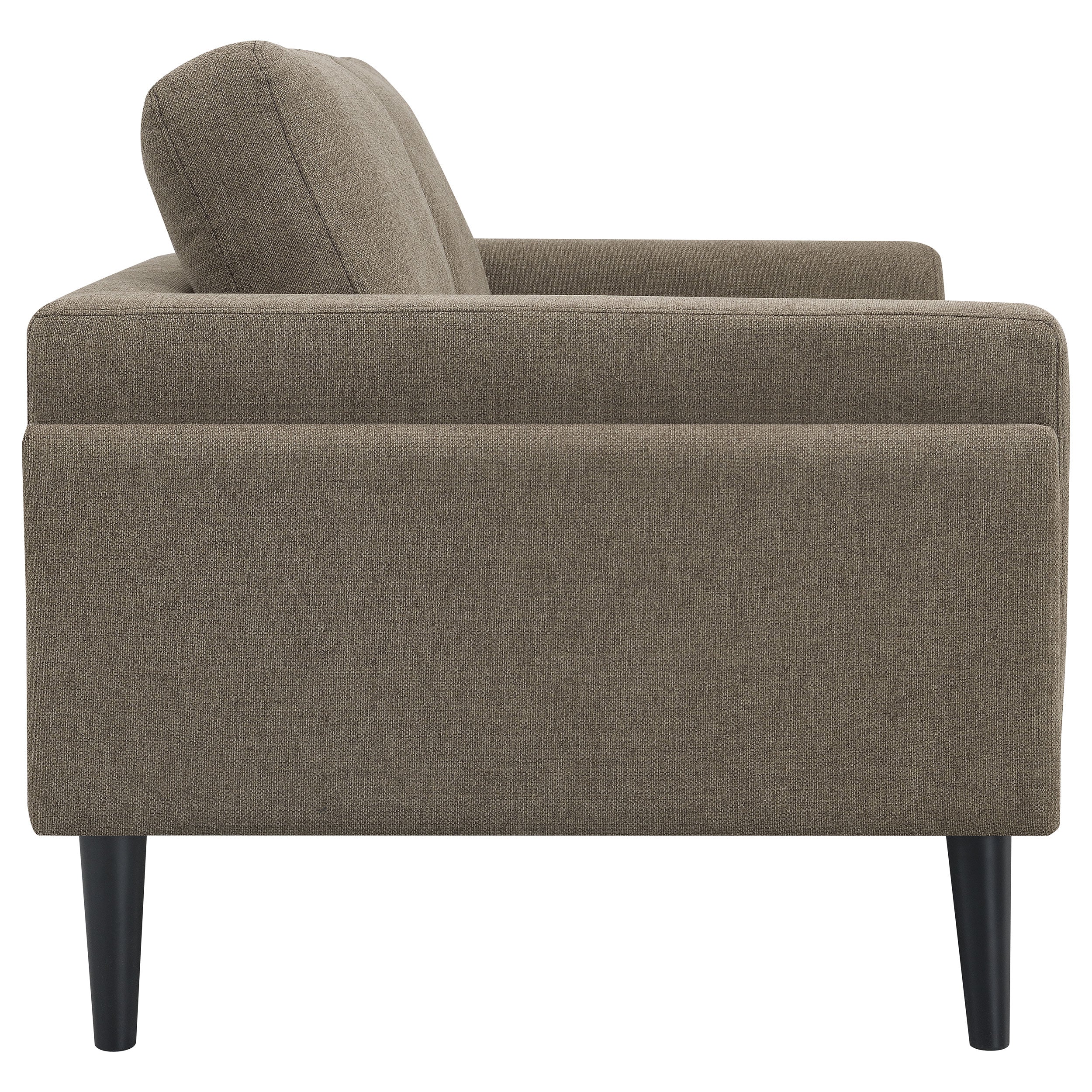 Rilynn Upholstered Track Arms Loveseat Brown