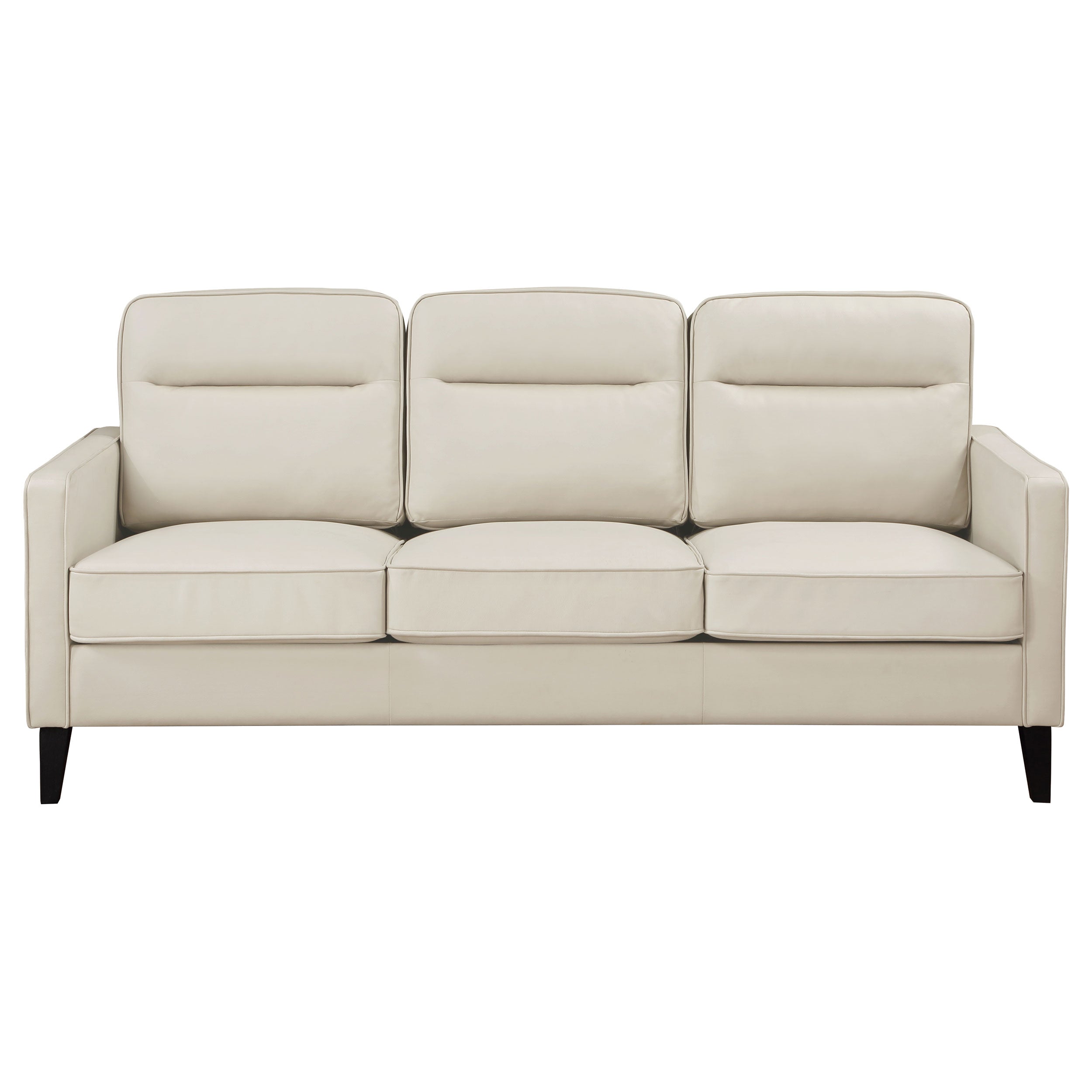 Jonah 2-piece Upholstered Track Arm Sofa Set Ivory