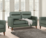 Jonah Upholstered Track Arm Loveseat Green