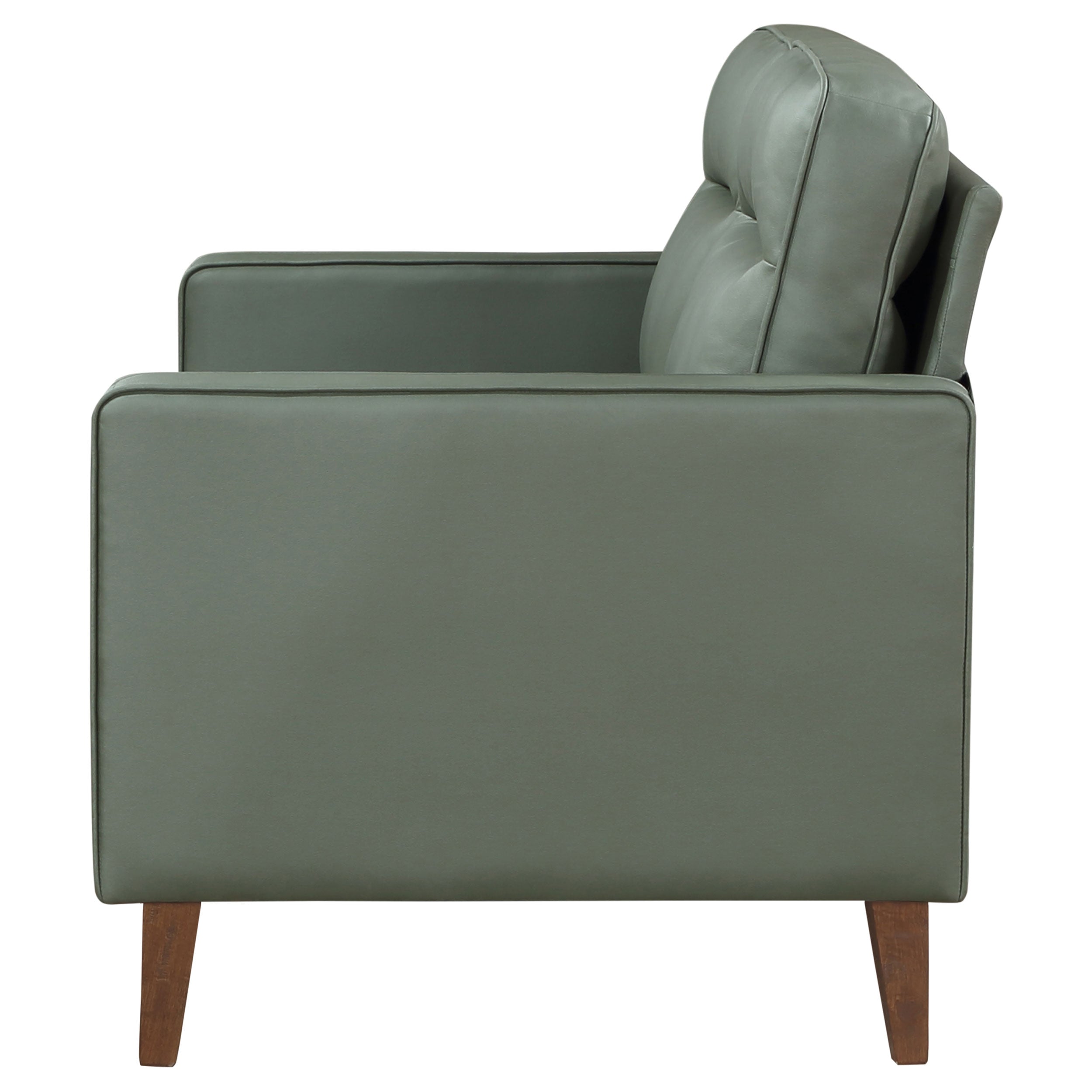 Jonah Upholstered Track Arm Loveseat Green