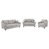 Tomkins  Boucle Upholstered Sofa Set Light Grey