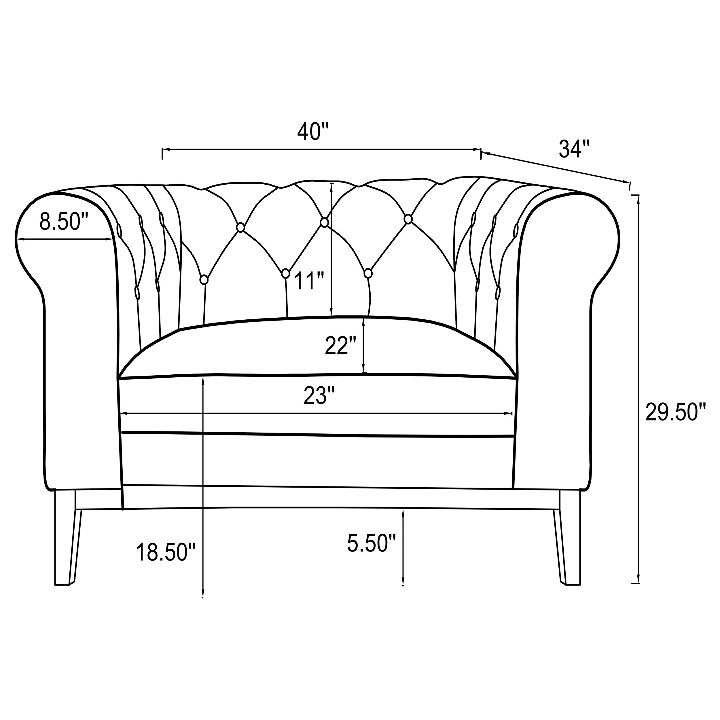 Sandrine Button Tufted Tuxedo Arms Sofa Camel