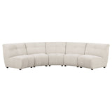 Charlotte  Upholstered Curved Modular Sectional Sofa Ivory