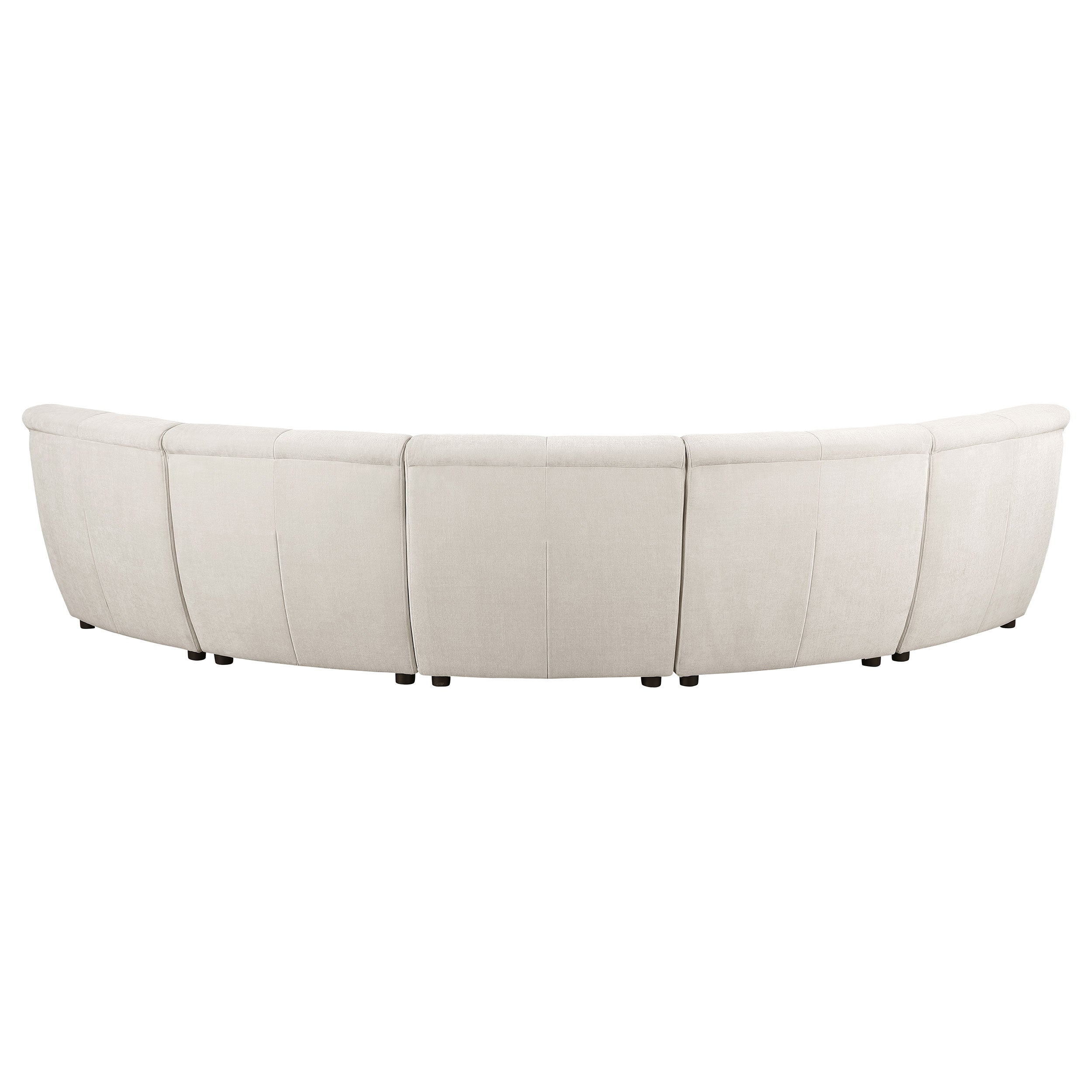 Charlotte  Upholstered Curved Modular Sectional Sofa Ivory