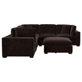 Lakeview  Upholstered Modular Sectional Sofa Dark Chocolate