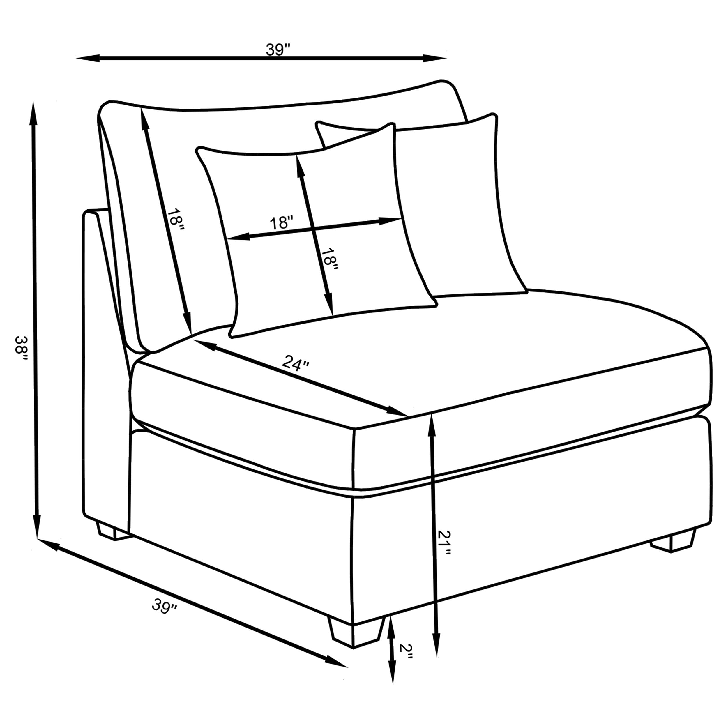 Cambria  Upholstered Modular Sectional Grey