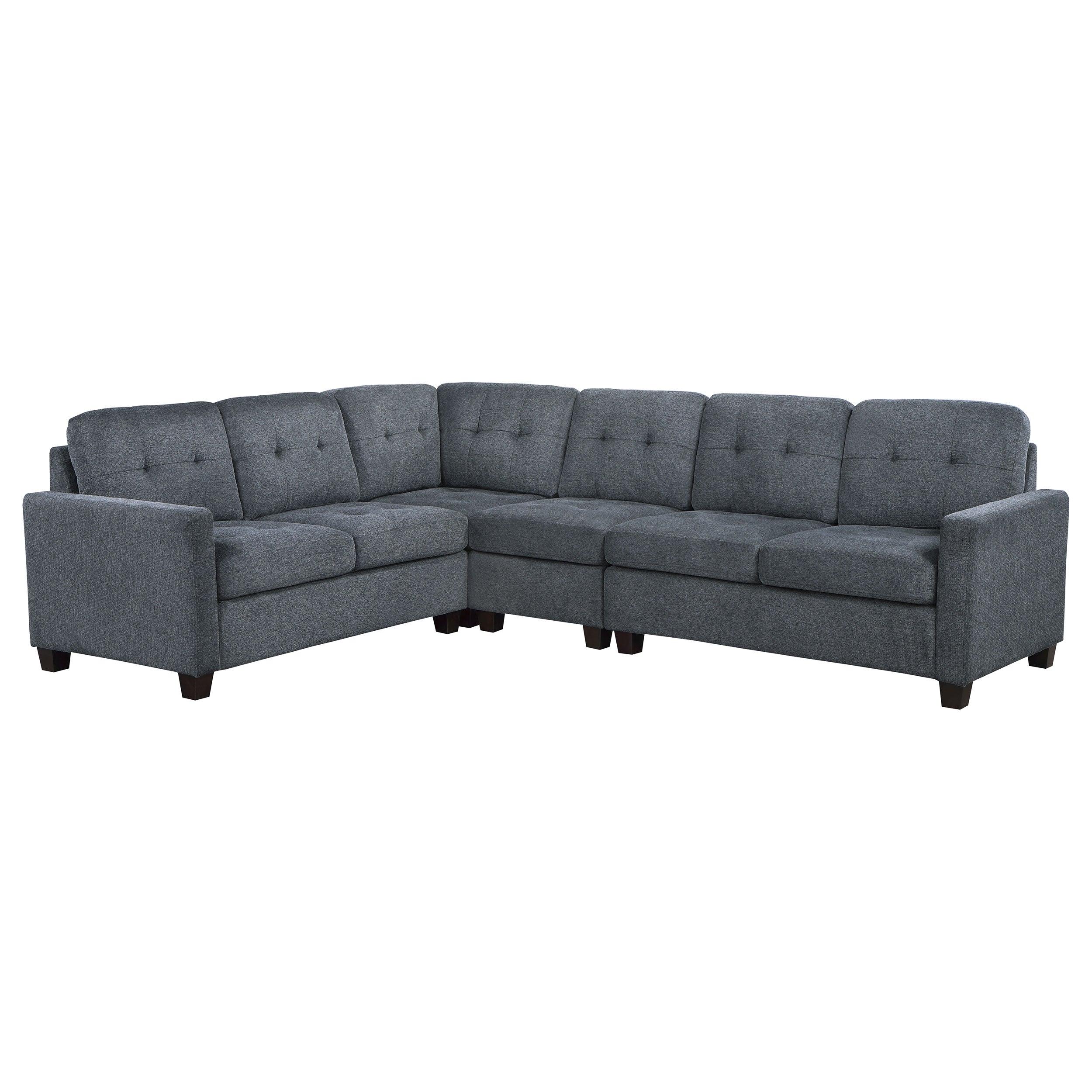 Georgina  Upholstered Modular Sectional Sofa Steel Grey