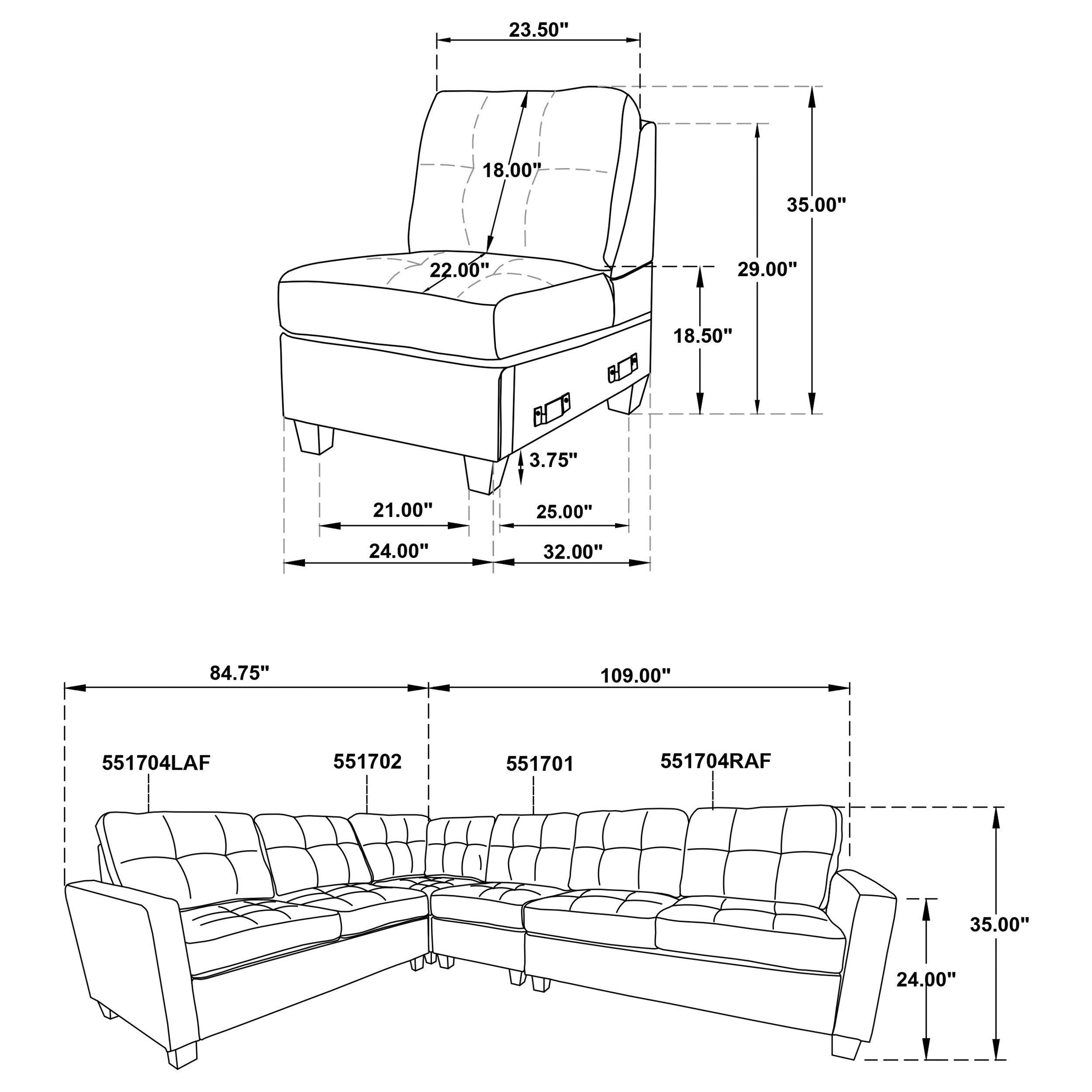 Georgina  Upholstered Modular Sectional Sofa Beige