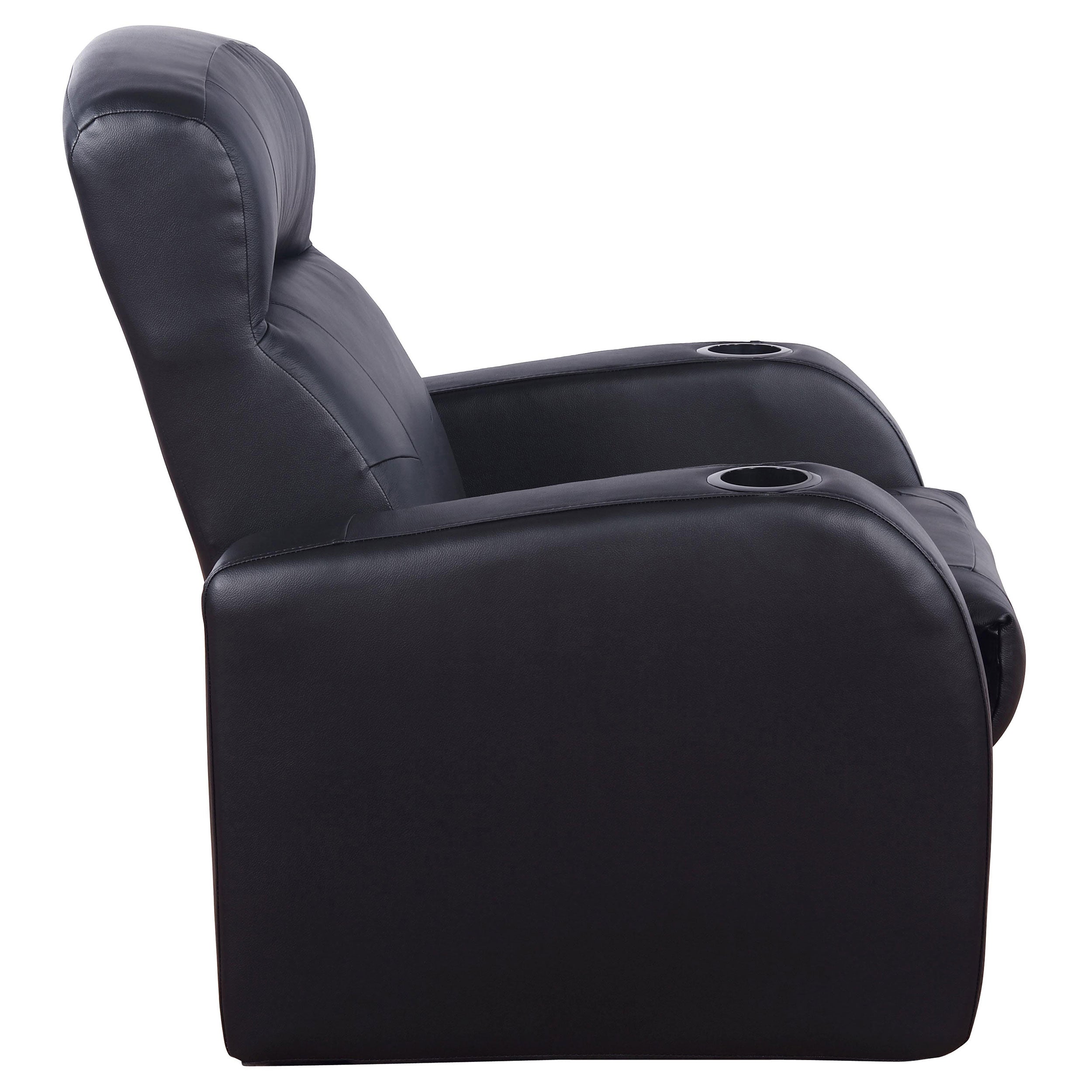 Cyrus Home Theater Upholstered Recliner Black