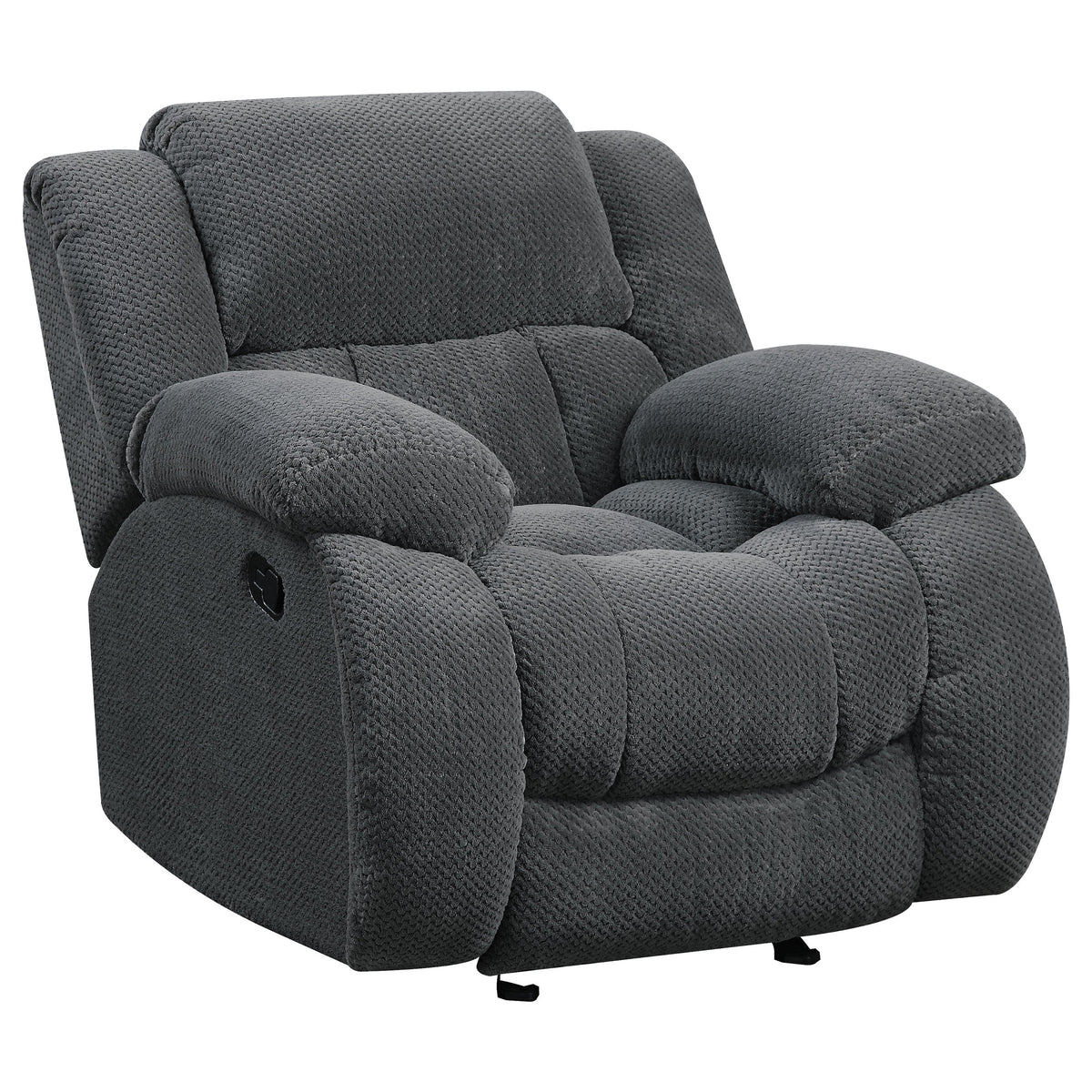 Weissman Upholstered Glider Recliner Charcoal