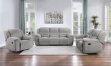 Gilson  Chenille Upholstered Reclining Sofa Set Grey