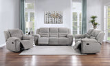 Gilson  Chenille Upholstered Reclining Sofa Set Grey