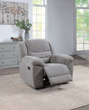 Gilson Chenille Upholstered Glider Recliner Chair Grey