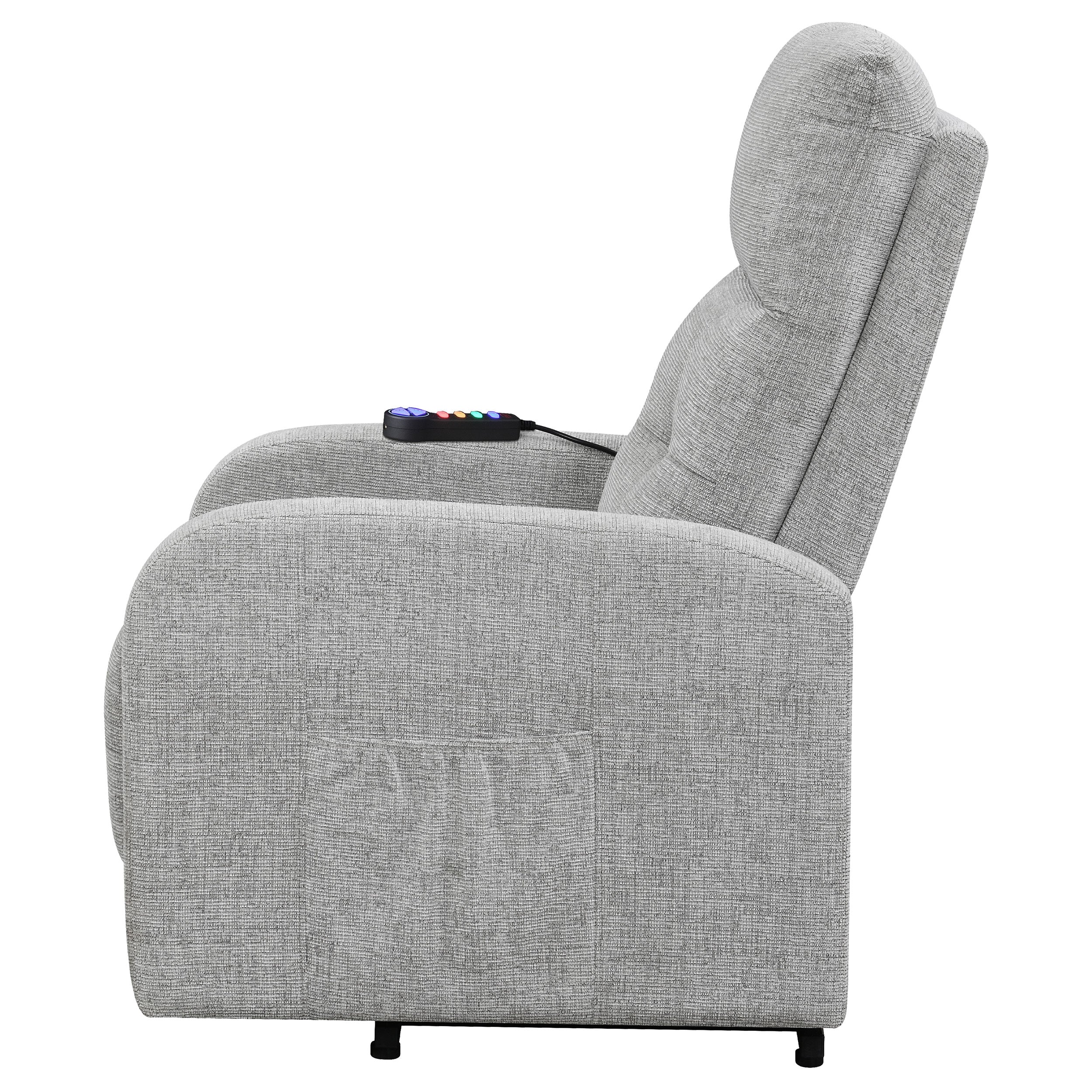 Howie Tufted Upholstered Power Lift Recliner Grey