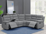 David 3-piece Upholstered Motion Sectional with Pillow Arms Smoke