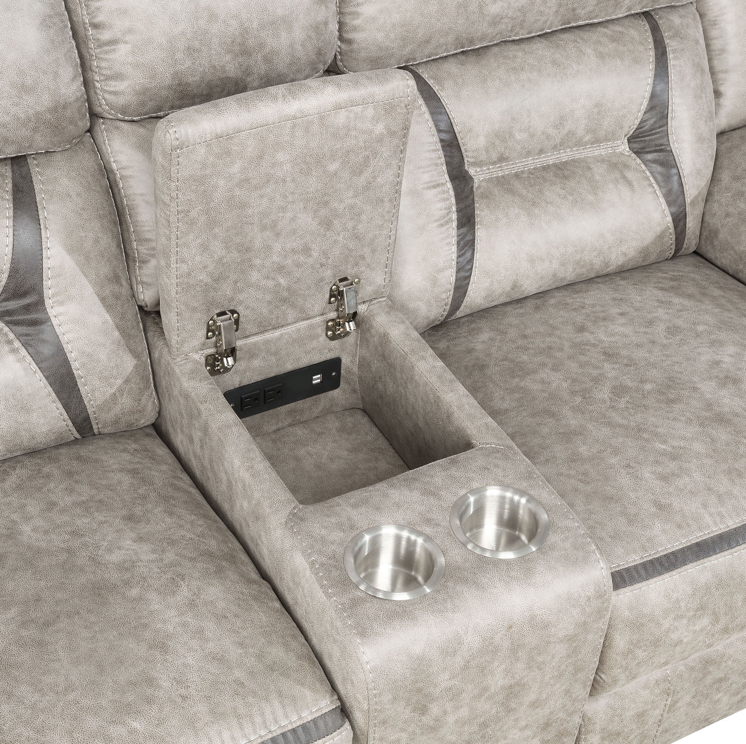 Greer  Upholstered Reclining Sofa Set Brown