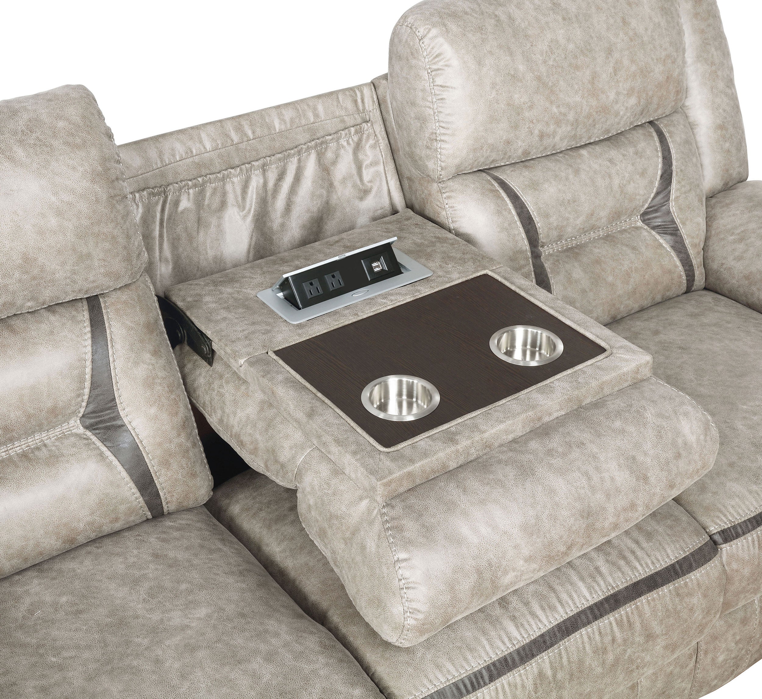 Greer  Upholstered Reclining Sofa Set Brown