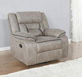 Greer Upholstered Tufted Back Glider Recliner