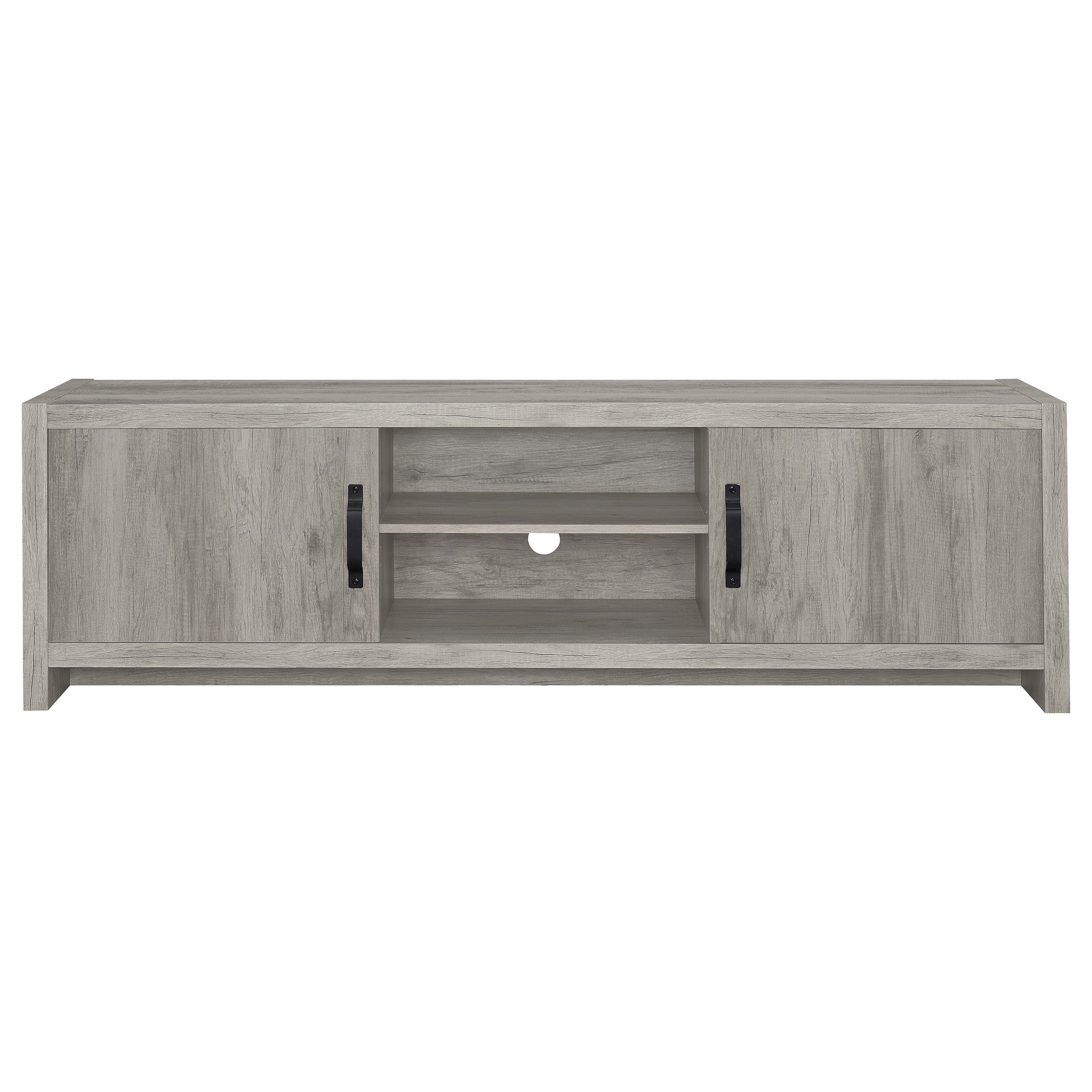 Burke 2-door TV Console Grey Driftwood