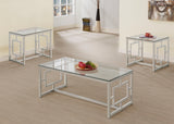 Merced 2-piece Rectangular Coffee and End Table Set Nickel