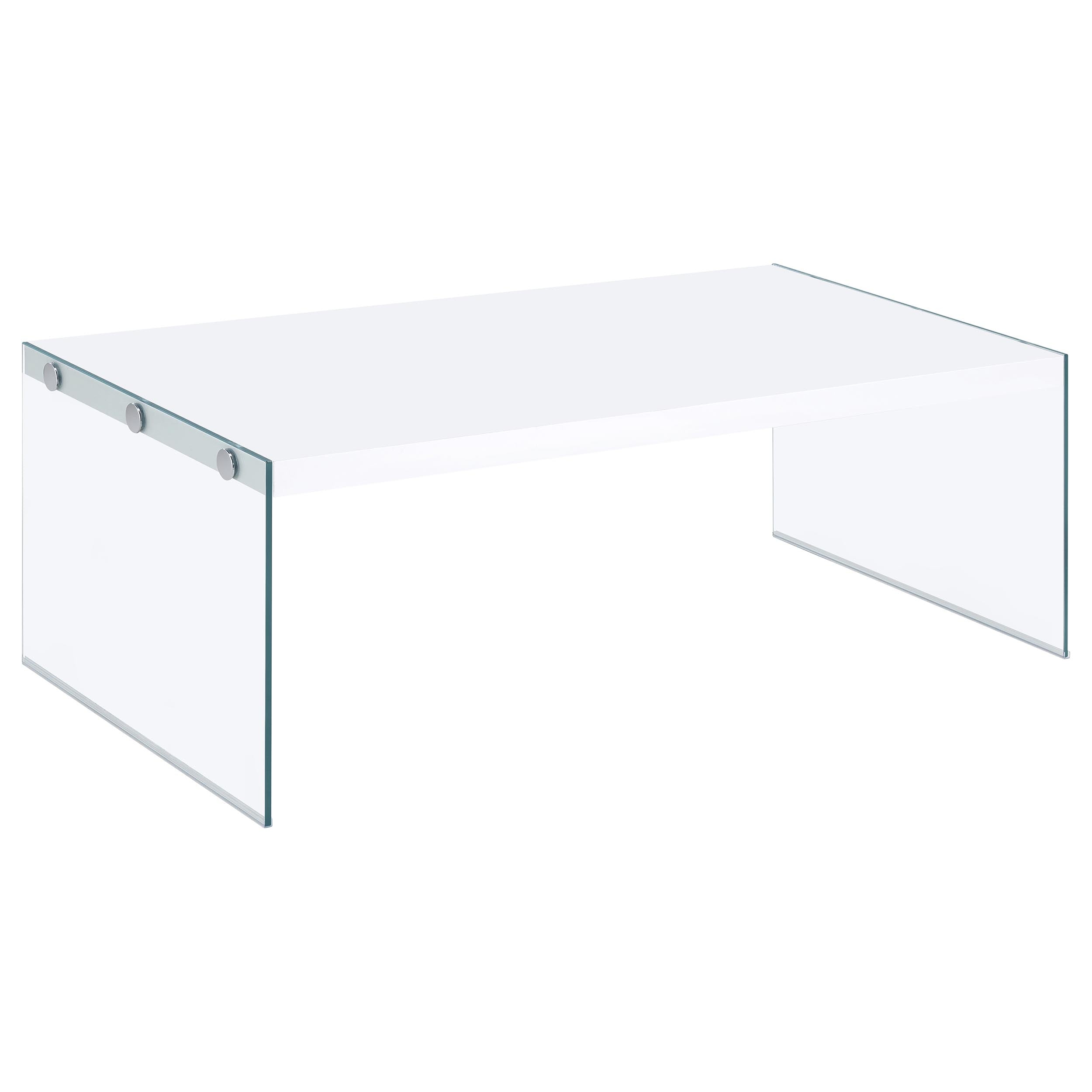 Opal Coffee and End Table Set White High Gloss