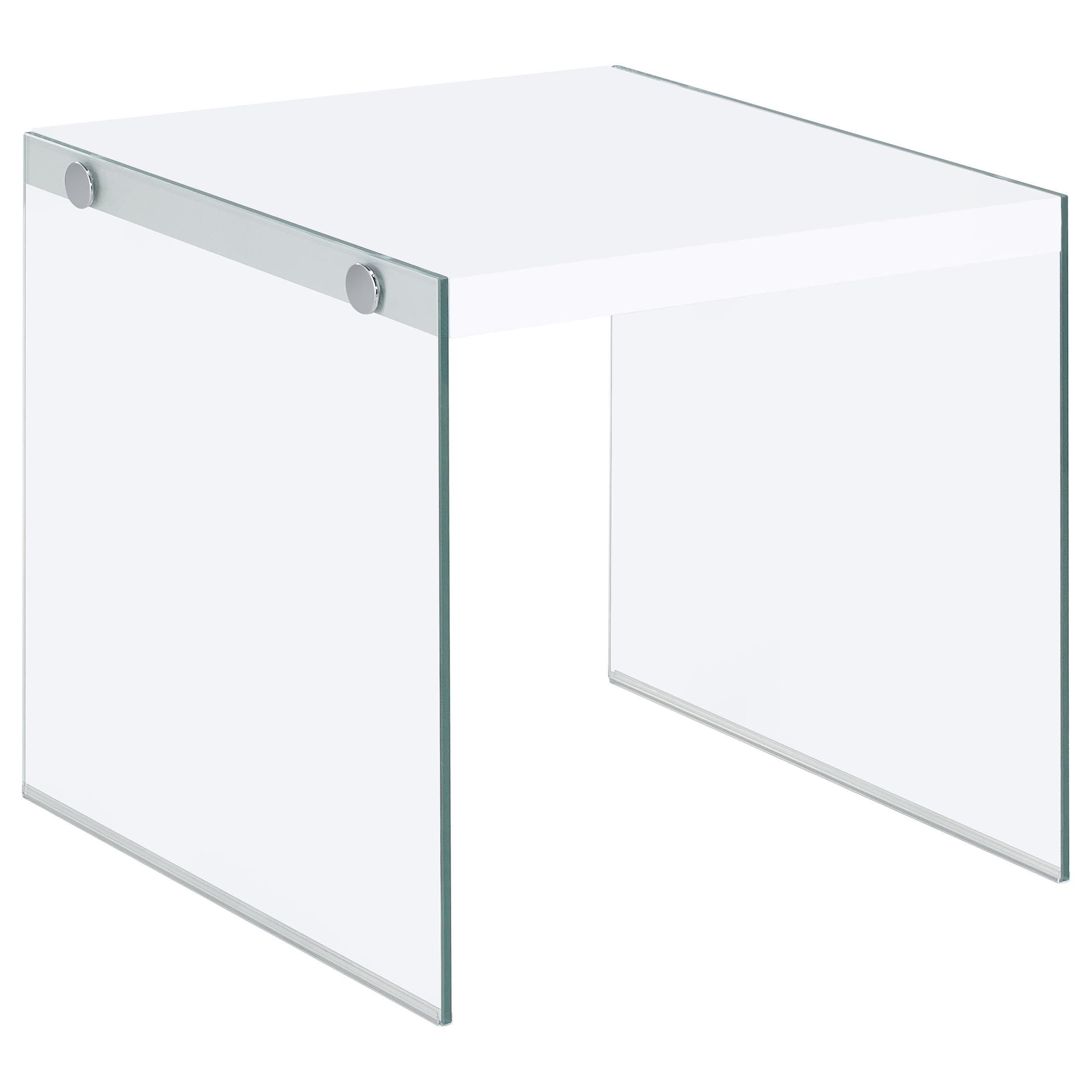 Opal Coffee and End Table Set White High Gloss