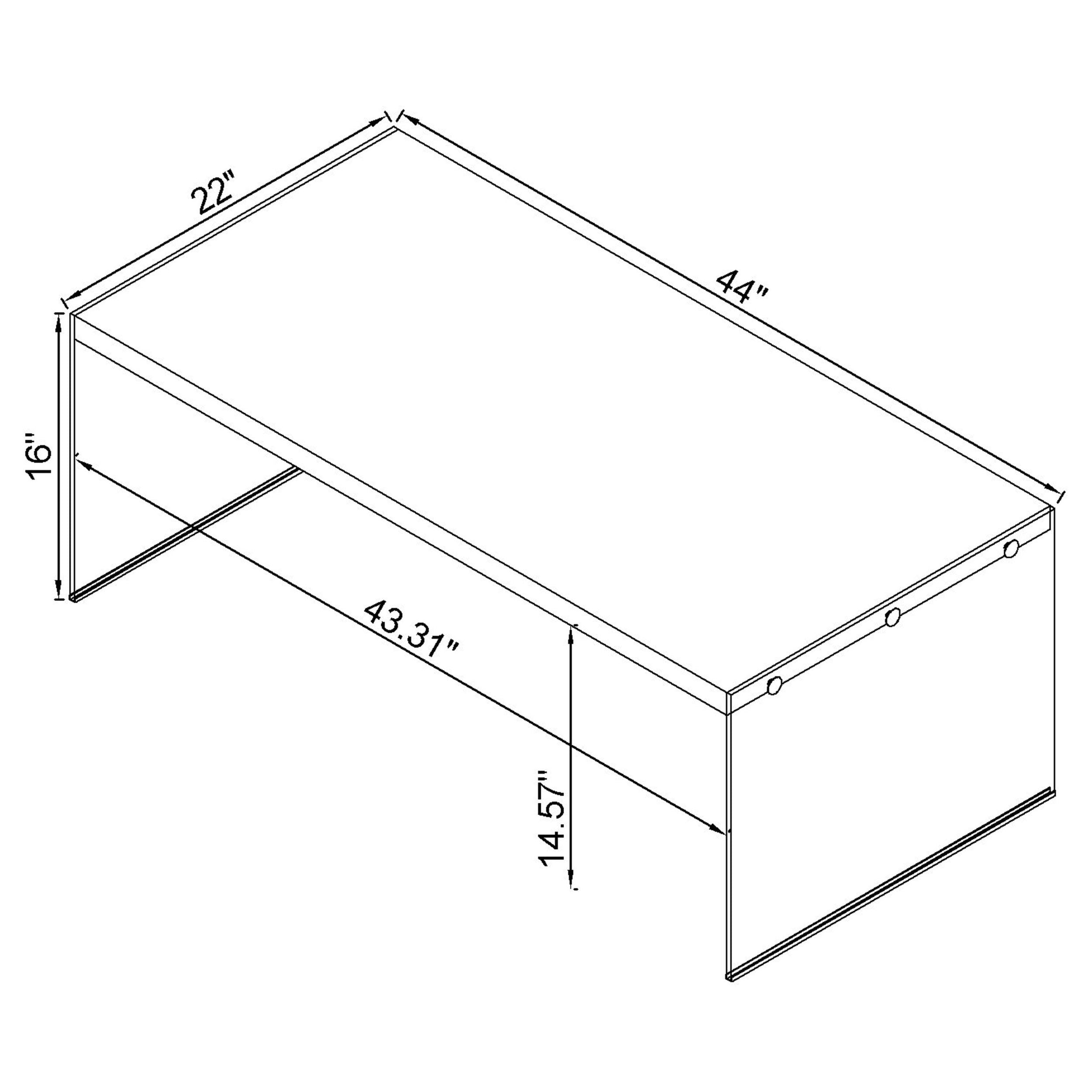 Opal Rectangular Coffee Table With Clear Glass Legs White High Gloss