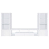 Jude 3-piece Entertainment Center With 71" TV Stand White High Gloss