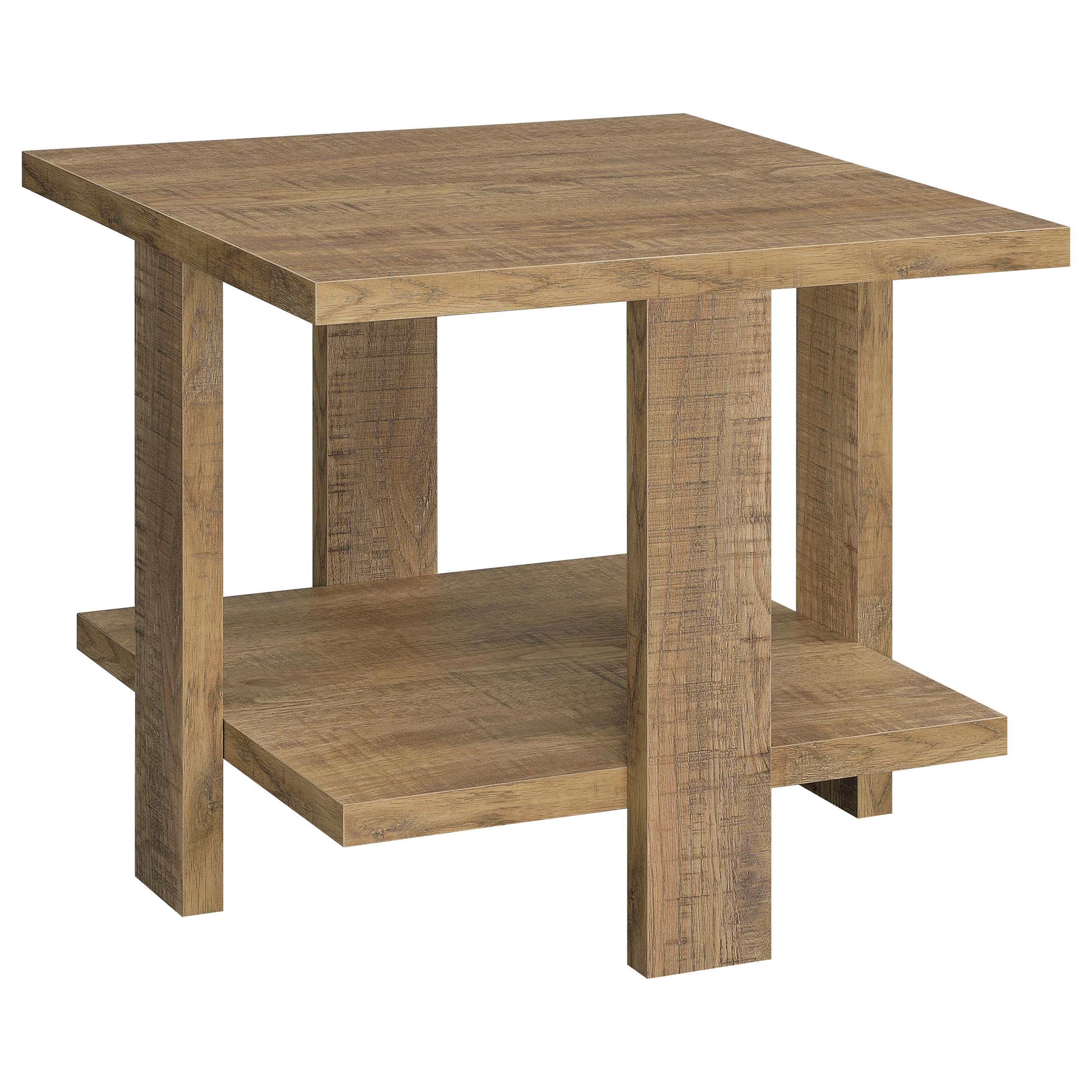 Dawn  Round Coffee and End Table Set Mango Brown