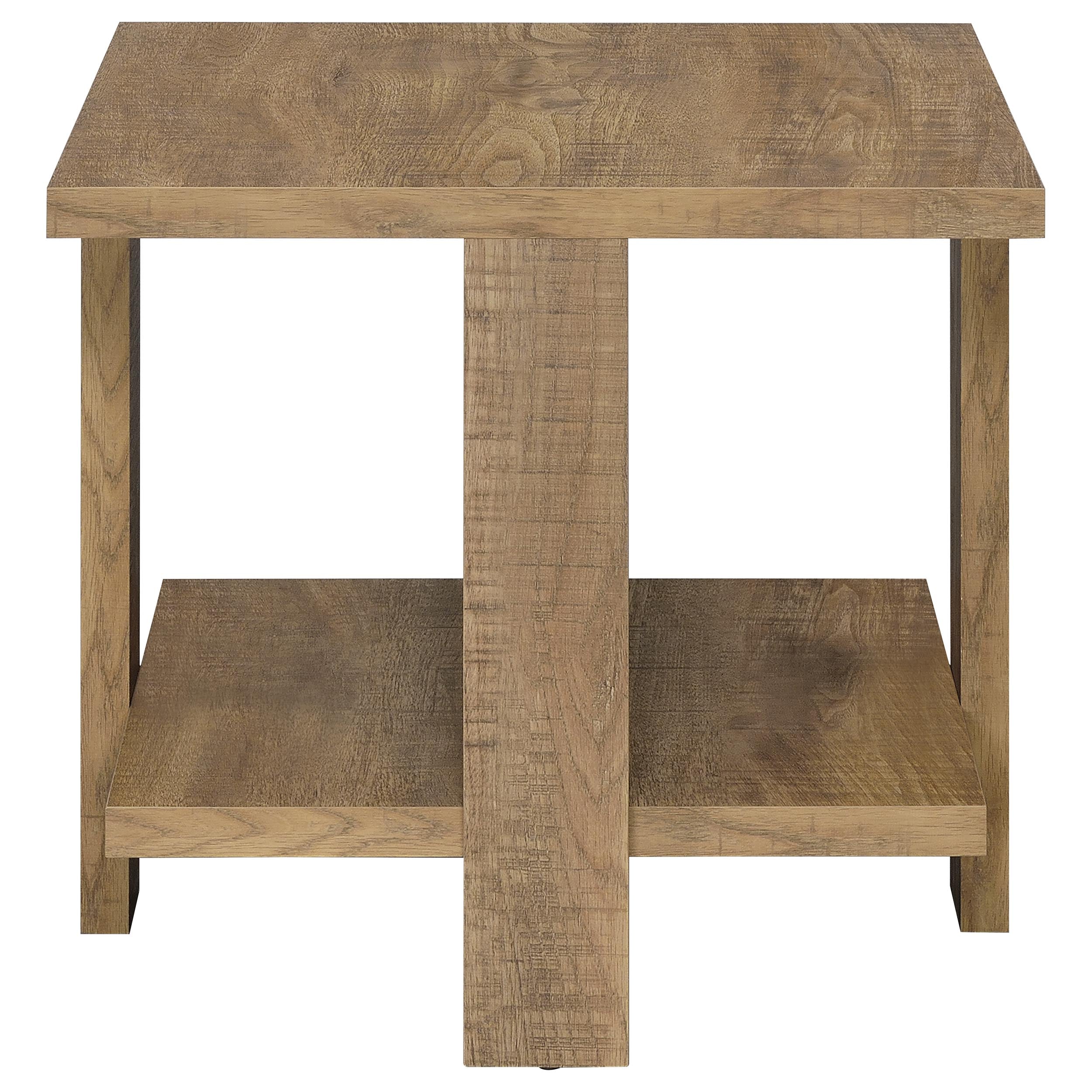 Dawn  Round Coffee and End Table Set Mango Brown