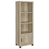 Sachin 3-shelf Media Tower With Storage Cabinet Antique Pine