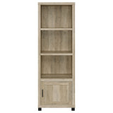 Sachin 3-shelf Media Tower With Storage Cabinet Antique Pine