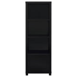 Jupiter 3-shelf Media Tower Bookcase with Storage Cabinet Black