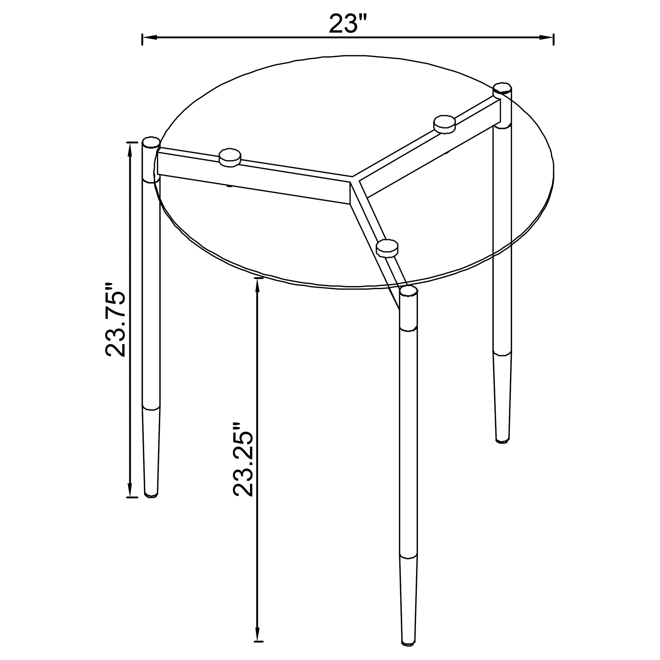 Rosalie Round Smoked Glass Top End Table Sandy Black