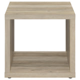 Frisco Square Engineered Wood Side End Table Distressed Pine