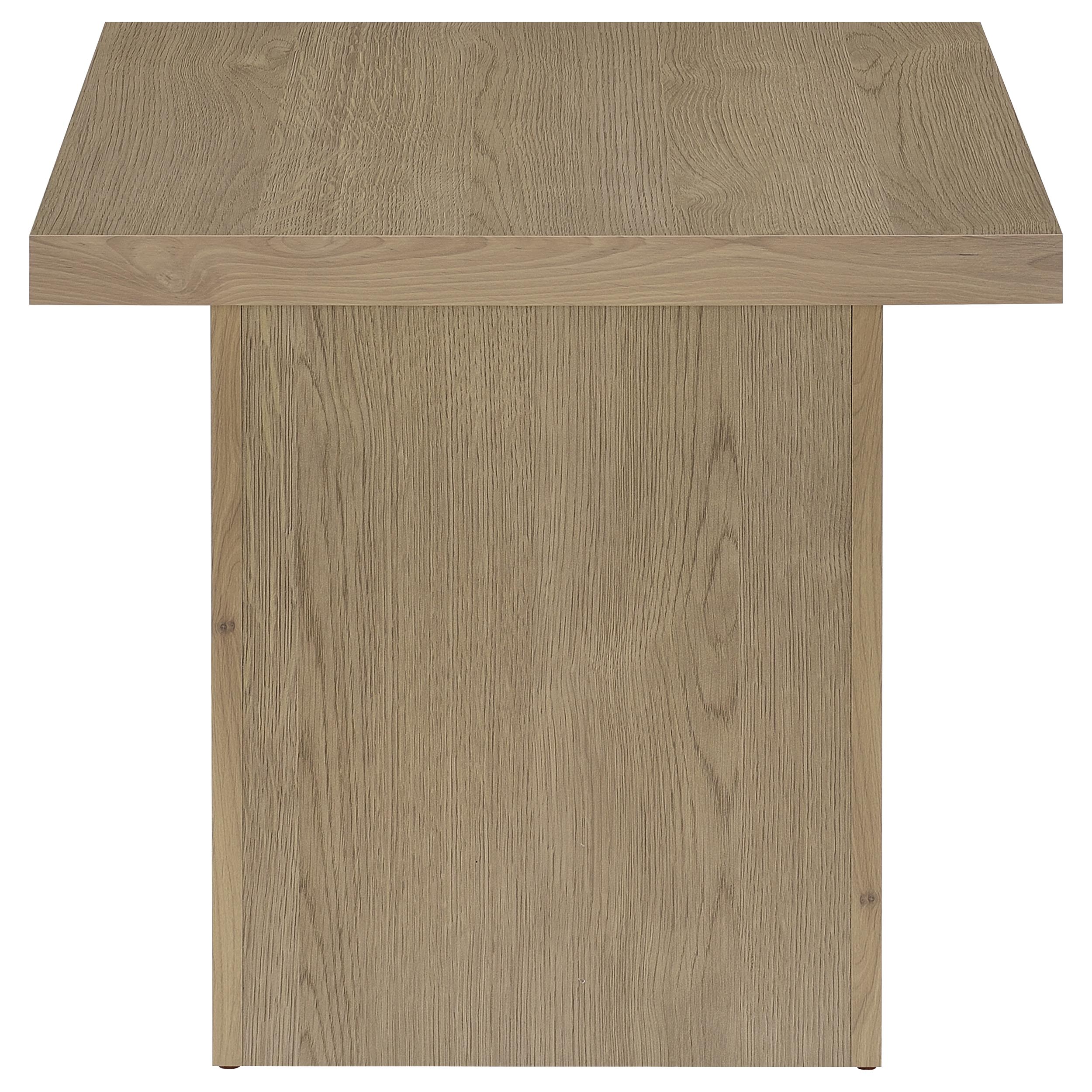 Devar Square Cocktail Coffee End Table Set Latte